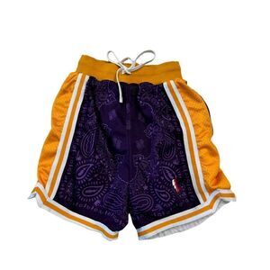 Collect and Select Basketball Swingman Shorts Lakers Purple Paisley Men’s small